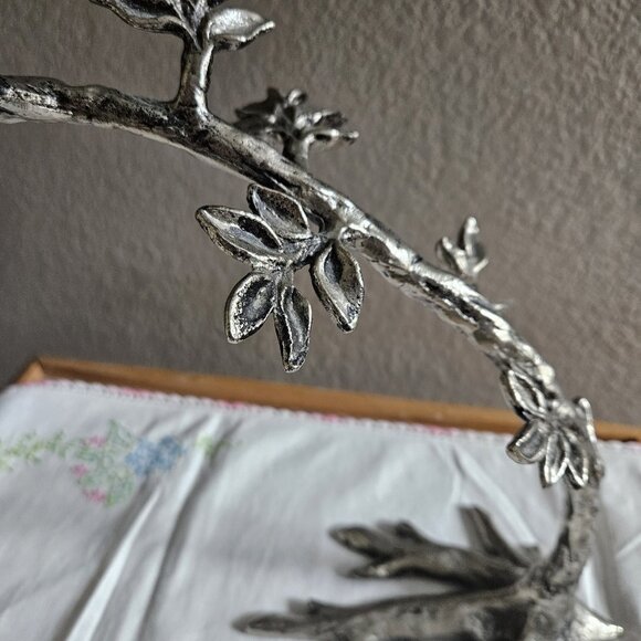 Pottery Barn Silver Jewelry Tree Stand Necklace 13x16" - Picture 4 of 8